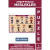 Premium Eğlenceli Eğitici Görsel Algı Problem Çözme Becerisi Çocuk Puzzle MESLEKLER