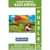 Premium Eğlenceli Eğitici Görsel Algı Problem Çözme Becerisi Çocuk Puzzle 24 Parça KEDİ KÖPEK