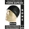 Premium Su Geçirmez Elastik Yumuşak Yüzücü Havuz Deniz Yüzme Şapkası Silikon Bone 1 Adet