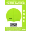 Premium Su Geçirmez Elastik Yumuşak Yüzücü Havuz Deniz Yüzme Şapkası Silikon Bone 1 Adet
