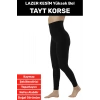 İç Göstermez Kaymaz Sıkılaştırıcı Toparlayıcı Vücut Şekillendirici LAZER KESİM Yüksek Bel Tayt Korse