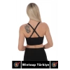 Göğüs Toparlayıcı Sarkma Önleyen Gündelik Spor Kullanım Şık Ayarlanabilir Askılı Crop Büstiyer