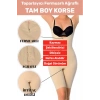 Özel Üretim Vücut Şekillendirici Beden Küçülten Toparlayıcı Fermuarlı Tam Boy Korse