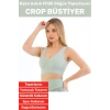 Göğüs Toparlayıcı Sarkma Önleyen Gündelik Spor Kullanım Şık Kalın Askılı Fitilli Crop Büstiyer