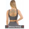 Göğüs Toparlayıcı Sarkma Önleyen Gündelik Spor Kullanım Şık Kalın Askılı Fitilli Crop Büstiyer