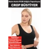 Göğüs Toparlayıcı Sarkma Önleyen Gündelik Spor Kullanım Şık Kalın Askılı Fitilli Crop Büstiyer