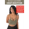 Göğüs Toparlayan Sarkma Önleyen Spor Gündelik Kullanım Şık Ön Çapraz Askı Detay Micro Crop Büstiyer