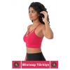 Göğüs Toparlayan Sarkma Önleyen Spor Gündelik Kullanım Şık Ön Çapraz Askı Detay Micro Crop Büstiyer