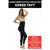 Doğal Görünüm Çift Kat Bel 2 Beden İncelten Vücut Toparlayıcı LAZER KESİM Yüksek Bel Korse Tayt