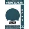 Premium Su Geçirmez Elastik Yumuşak Yüzücü Havuz Deniz Yüzme Şapkası Silikon Bone 1 Adet