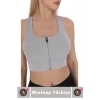 Özel Üretim Göğüs Toparlayıcı Sarkma Önleyen Spor Gündelik Kullanım Fermuarlı Şık Crop Büstiyer