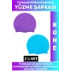Özel Üretim Su Geçirmez Elastik Yumuşak Yüzücü Havuz Deniz Yüzme Şapkası Silikon Bone 2Li SET