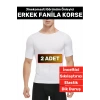 Özel Üretim Jinekomasti Dik Duruş Toparlayıcı Göbek Sıkılaştırıcı Elastik Erkek Fanila Korse 2 Adet