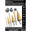 Isıya Aşınmaya Dayanıklı Ahşap Metal Plastik Kablolu Şarjlı Uyumlu 6lı Kademeli Matkap Ucu Seti