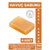 Doğal Güzel Kokulu Cilt Yüz Derinlemesine Temizlik Nemlendirici Yaşlanma Karşıtı Havuç Sabunu 4 Adet