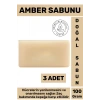 Doğal Güzel Kokulu Yenileyici Onarıcı Kepeğe Karşı Etkili Saç Güçlendirici Amber Sabunu 3 Adet