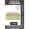 Özel Üretim Masaj Etkili Nemlendirici Kuruluk Giderici Doğal Kabak Lifli Yasemin Sabunu 3 Adet