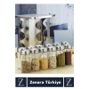 Premium Dayanıklı Çelik Mutfak Kuru Gıda Bakliyat Baharat 12 Cam Şişeli Dönen Baharatlık Standı