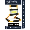 Premium Uzun Ömürlü Kamp Avcı Deprem 3 Modlu 360 Derece Döner Şarjlı 1300 Lümen LED AYDINLATMA