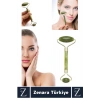 Premium Cilt Yenileyici Gençleştirici Çift Taraflı Şans Getiren YEŞİM TAŞI Jade Roller Yüz Masajı