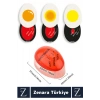 Premium Yanmaz Erimez 3 Farklı Zamanlayıcılı Haşlama Yumurta Pişirme Derecesi Egg Timer