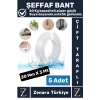 Premium Güçlü Yüksek Mukavemetli 60 Kg Kapasite Nano Çift Taraflı Doku Şeffaf Bant 3 Metre X 5 Adet