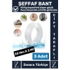 Premium Güçlü Yüksek Mukavemetli 60 Kg Kapasite Nano Çift Taraflı Doku Şeffaf Bant 3 Metre X 3 Adet