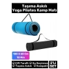 Özel Çift Taraflı Kaymaz Silinebilir Yoga Meditasyon Fitness Kamp Minderi 10 Mm Askılı Mat 2li Set