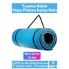 Özel Çift Taraflı Kaymaz Silinebilir Yoga Meditasyon Fitness Kamp Minderi 10 Mm Askılı Mat 2li Set