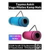 Özel Çift Taraflı Kaymaz Silinebilir Yoga Meditasyon Fitness Kamp Minderi 10 Mm Askılı Mat 2li Set