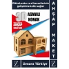 Premium Görsel Zeka El Becerisi Geliştirici Boyanabilir Puzzle Oyun Dekoratif Demonte Ahşap 3D Maket