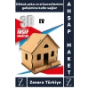 Premium Görsel Zeka El Becerisi Geliştirici Boyanabilir Puzzle Oyun Dekoratif Demonte Ahşap 3D Maket
