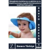Premium Sağlıklı Su Köpük Kaçma Önleyen Ayarlanabilir Düğme Kulaklıklı Eğlenceli Bebek Banyo Şapkası