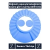 Premium Sağlıklı Su Köpük Kaçma Önleyen Ayarlanabilir Düğme Kulaklıklı Eğlenceli Bebek Banyo Şapkası