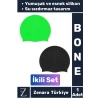 Premium Su Geçirmez Elastik Yumuşak Yüzücü Havuz Deniz Yüzme Şapkası Esnek Silikon Bone 2Li SET