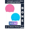 Premium Su Geçirmez Elastik Yumuşak Yüzücü Havuz Deniz Yüzme Şapkası Esnek Silikon Bone 2Li SET
