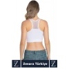Yüksek Kalite Göğüs Toparlayıcı Sarkma Önleyen Spor Gündelik Kullanım Tül Detaylı Şık Crop Büstiyer