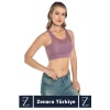 Yüksek Kalite Göğüs Toparlayıcı Sarkma Önleyen Spor Gündelik Kullanım Tül Detaylı Şık Crop Büstiyer