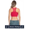 Yüksek Kalite Göğüs Toparlayıcı Sarkma Önleyen Spor Gündelik Kullanım Tül Detaylı Şık Crop Büstiyer