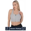 Yüksek Kaliteli Sarkma Önleyen Göğüs Toparlayıcı Spor Gündelik Kullanım Fermuarlı Şık Crop Büstiyer