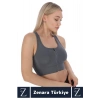 Yüksek Kaliteli Sarkma Önleyen Göğüs Toparlayıcı Spor Gündelik Kullanım Fermuarlı Şık Crop Büstiyer