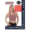 Yüksek Kaliteli Sarkma Önleyen Göğüs Toparlayıcı Spor Gündelik Kullanım Fermuarlı Şık Crop Büstiyer