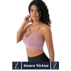 Luxery Göğüs Toparlayan Sarkma Önleyen Spor Gündelik Kullanım Ön Çapraz Askılı Micro Crop Büstiyer