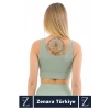 Yüksek Kaliteli Göğüs Toparlayan Sarkma Önleyen Gündelik Spor Kullanım Kalın Askılı Crop Büstiyer