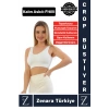 Özel Model Göğüs Toparlayan Sarkma Önleyen Gündelik Spor Kullanım Kalın Askılı Fitilli Crop Büstiyer