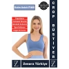 Özel Model Göğüs Toparlayan Sarkma Önleyen Gündelik Spor Kullanım Kalın Askılı Fitilli Crop Büstiyer