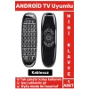Premium Çok Fonksiyonlu 2.4g Kablosuz Air Mouse ANDROID TV Uyumlu Q Klavyeli Mini Uzaktan Kumanda