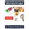 Ergonomik Çelik Uç Soğuk Kahve Süt Köpürtücü Sos Krema Mama Yumurta Çırpıcı Pilli Pratik Mini Mikser