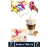Ergonomik Çelik Uç Soğuk Kahve Süt Köpürtücü Sos Krema Mama Yumurta Çırpıcı Pilli Pratik Mini Mikser