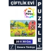 Eğlenceli Eğitici Görsel Algı Problem Çözme Becerisi Çocuk Büyük Boy PUZZLE 24 Parça ÇİFTLİK EVİ